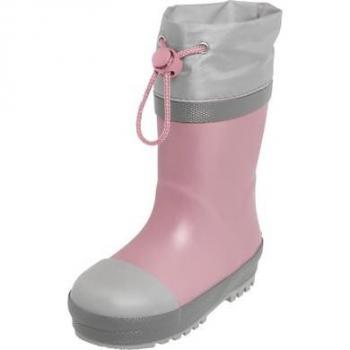 Bota de goma para niña forrada rosa 26