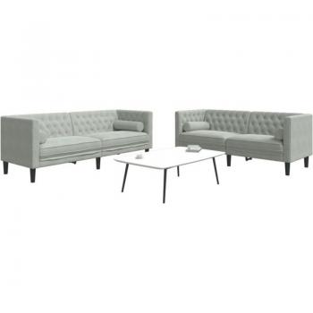 Set Sofás Chesterfield 2 Piezas – Terciopelo