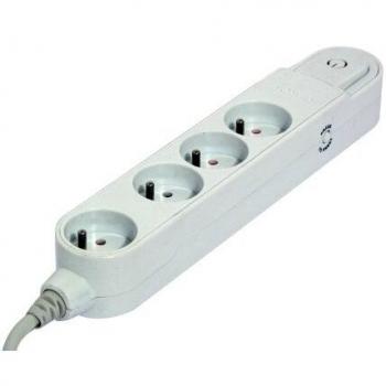 Multiprise Chacon 48850 design blanc avec interrupteur