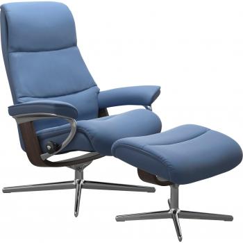 Stressless Relaxsessel View, lazuli blau, mit Cross Base