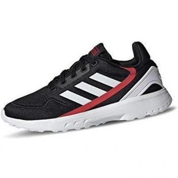 Adidas Nebzed K Laufschuhe für Kinder, Schwarz (Core Black/FTWR White/Scarlet)