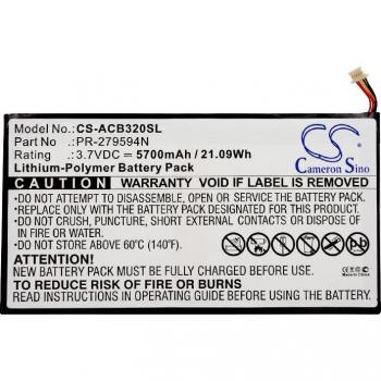 Batería de alta capacidad 5700mAh para Iconia 10 A3-A40