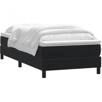 Box Spring postel od vidaXL – černý samet, 80 × 220 cm, zabudovaná matrace
