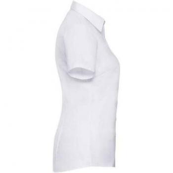 Russell Collection Women's Herringbone Formal Shirt XS (White)