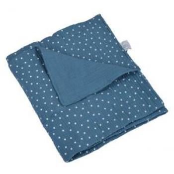 Tour de lit réversible 100% coton motifs végétaux vert céladon 180 x 40 cm