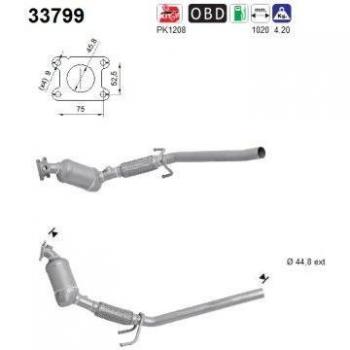 AS 33799 Abgasnachbehandlungskatalysator für VW, Skoda & Seat