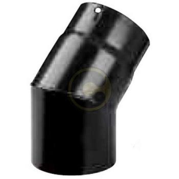 Acier Porcelaine Noir Coude 45°, 13 cm, haute résistance thermique