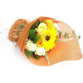 Flor de Jabón Color Naranja Compacto