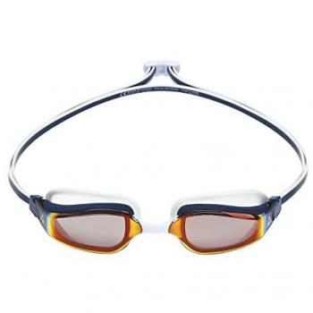 Occhialini Nuoto Aqua Sphere Fastlane Protezione UV Blu Marino e Lente Rosso