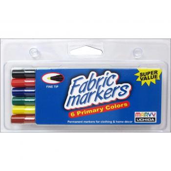 Fine Tip Fabric Marker Kit – 6 Pieces – Uchida
