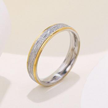 Anillo de Boda de 4mm en Acero Inoxidable con Circonita WC033