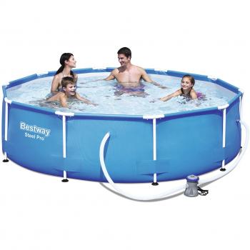 Piscina Bestway Con Telaio Rotonda Cm 305x76h e Pompa Fuoriterra