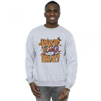 Marvel Men's Spider-Man Thwip Or Treat Sweatshirt, Sport Grey, Large