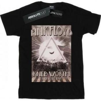 T-shirt Nera con Stampa Knebworth Pink Floyd per Bambini