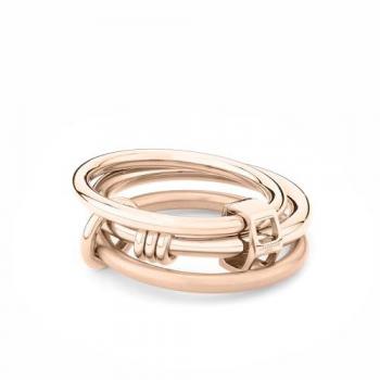 Liebeskind Berlin Damenring Quarz Edelstahl Goldfarben Roségold Größe 54
