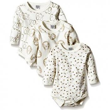 Care Baby Body a Maniche Lunghe per Bimbo e Bimba Pacco da 3