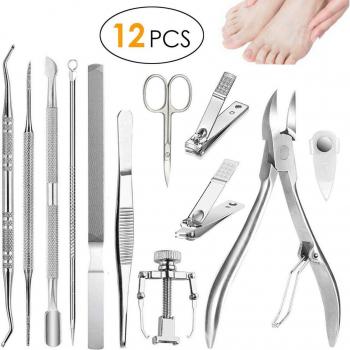 Pack 12 Unidades: Cortauñas, Lima y Accesorios de Pedicuría