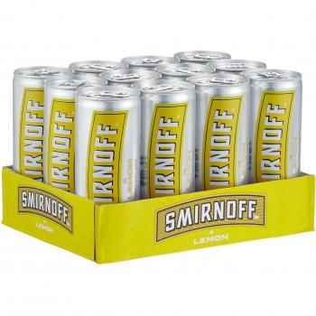 Smirnoff Red No. 21 Vodka mit Zitronenmix, 12 x 0.25 l