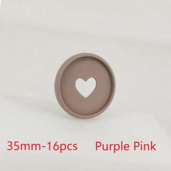 16pcs 35mm Heart-Shaped Binder Discs for Office Supplies