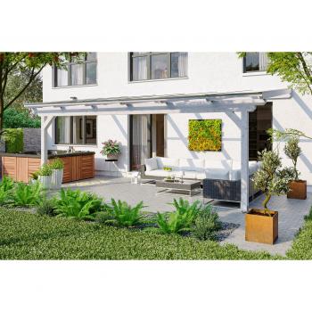 Terrassendach Ancona, SKANHOLZ, 648 cm x 250 cm, mit Doppelstegplatten
