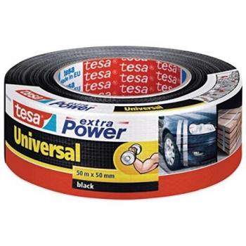 Fabric‑Strengthened Duct Tape – Tesa Extra Power, 50 m × 50 mm, Black