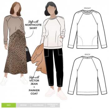 Preston Knit Sweater Sewing Pattern by Style Arc
