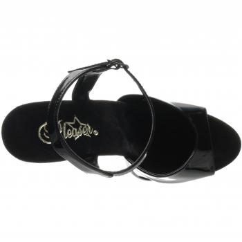Pleaser Moon-709SK Damen Plateausandalen, Schwarz