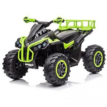 Quad Elettrico per Bambini ATV 1.0 12V Verde con Radiocomando e Funzione Mp3 USB