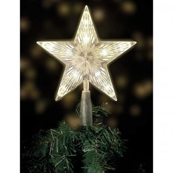 Sapin de Noël Étoile Illuminé avec 10 Leds et Prise d'Alimentation