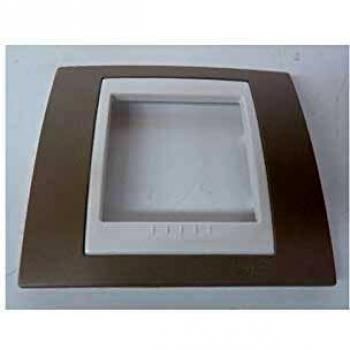 Schneider Unica Plaque – 1P/2M, Vision, passepoil blanc