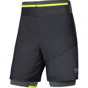 Gore Selected Fabric Running Tights & Shorts – Ultra‑Light Black (Men S)