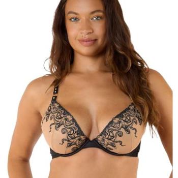 Playful Promises Women's 34DD Octopus Black Plunge Bra