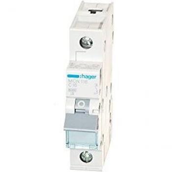 Hager MCN116 Miniature Circuit Breaker 1-pole C characteristic 16A 6 kA 1 module