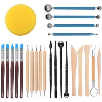 DIY Clay Pottery Tool Set with Wooden Handles