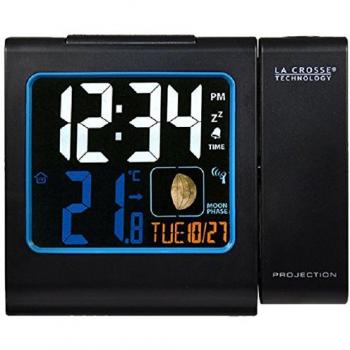 Réveil Radio-Piloté LA CROSSE Projection Température Intérieure – Noir
