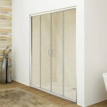 Nicho de ducha corredero 4 puertas cristal línea Essential 166-170 cm / Apertura 73 cm