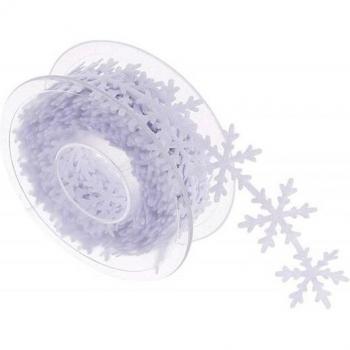 Rollo de Recortes Navideños – 5 m con Diseño de Copo de Nieve