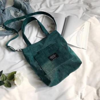 Casual Zip Tote in Doek Stof