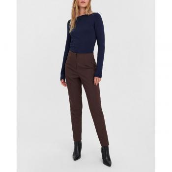 Pantaloni a vita alta Vero Moda XS, colore Sandy Coffee Bean