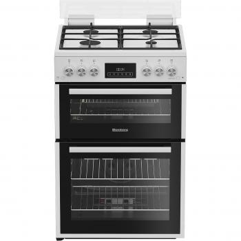 60cm White Gas Cooker with Twin Ovens and Built‑In Hob – Blomberg GGRN655W
