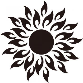 Modern Sun Mirror Wall Stickers