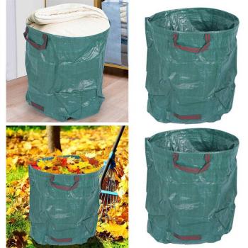 Wooden Bath Accessories 2PCS with 72 Gallon Garden Leaves Collection Bags