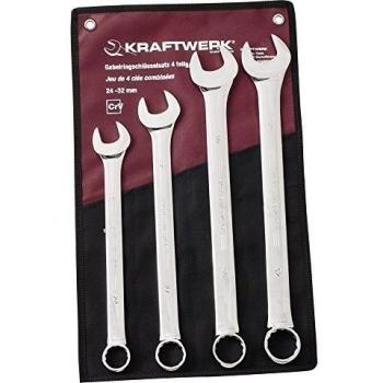 KRAFTWERK Juego de llaves combinadas 4 piezas 24-32 mm