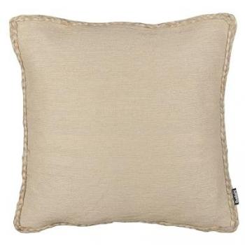 Dekokissen 45 x 45 cm Beige Jute Geflochten mit herausnehmbarem Bezug