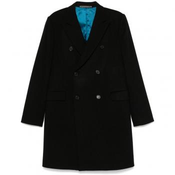 Paul Smith Cappotto di Lusso Nero a Doppiopetto, L. 48