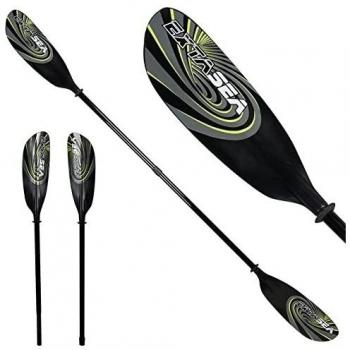 ExtaSea Super-Touring Fiberglas Vario Doppelpaddel 2-teilig | 240 cm | Lime