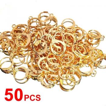 Flatfoosie 50pcs Gold & Silver Jump Rings for DIY Jewelry
