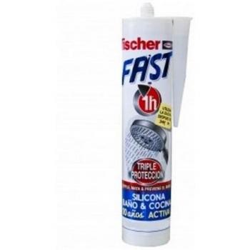 Silicona Rápida Translúcida Fischer 280ml