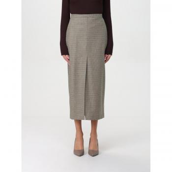 Gonna PINKO a Tubino in Misto Lana Beige, Taglia 44