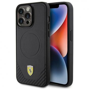 Ferrari iPhone 15 Pro Max Hardcase Carbon Schwarz